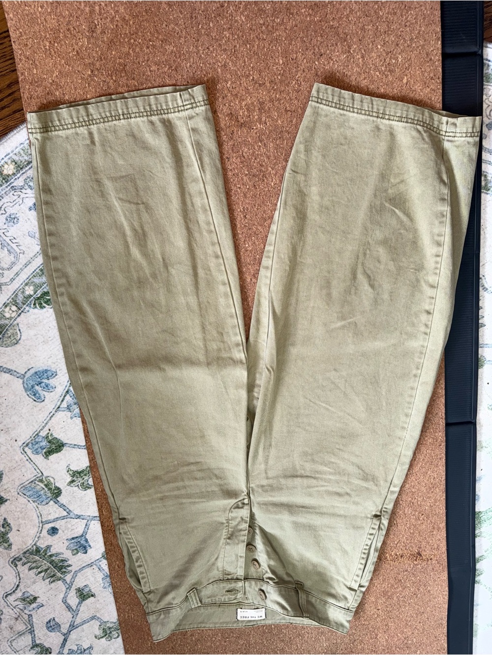 Womens Free People Khaki barrel pants